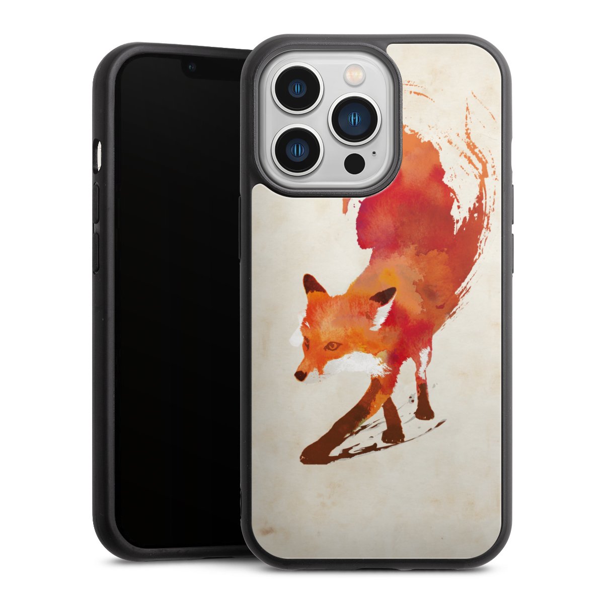 iPhone 13 Pro Handy Gallery Case Handyhülle 9H Gehärtetes Glas Rückseite Hülle Fox Graphic Gallery Case