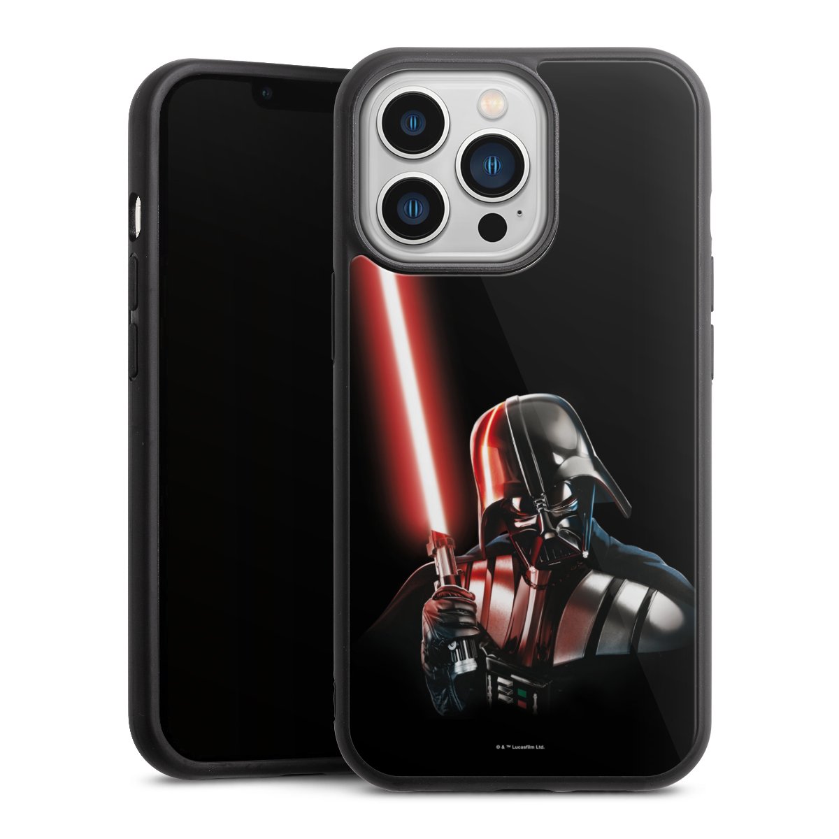 iPhone 13 Pro Handy Gallery Case Handyhülle 9H Gehärtetes Glas Rückseite Hülle Star Wars Merchandise Darth Vader Gallery Case