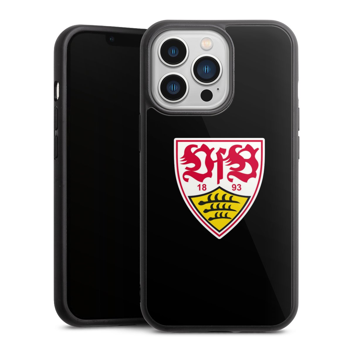 iPhone 13 Pro Handy Gallery Case Handyhülle 9H Gehärtetes Glas Rückseite Hülle Vfb Stuttgart Official Licensed Product Coat Of Arms Gallery Case