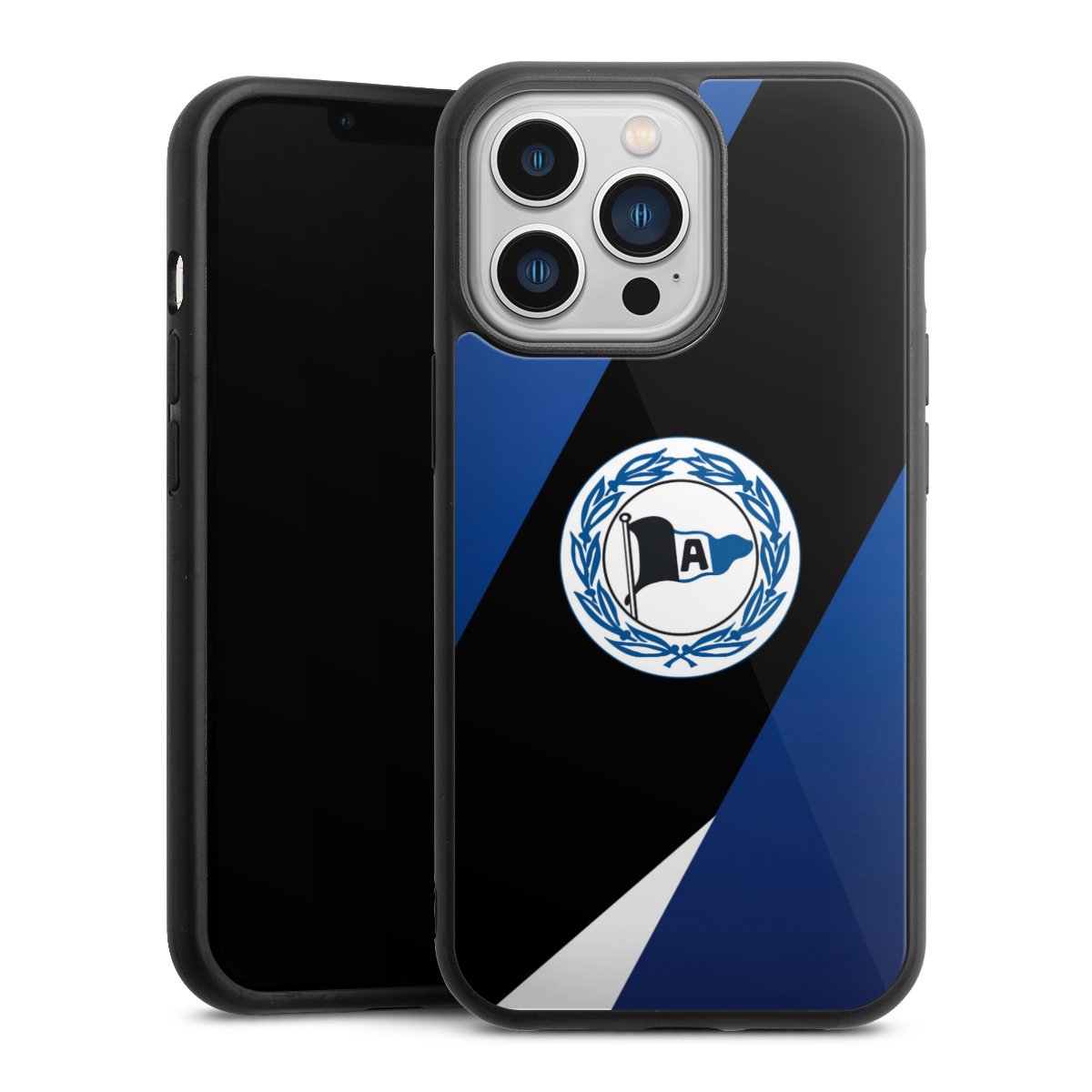 iPhone 13 Pro Handy Gallery Case Handyhülle 9H Gehärtetes Glas Rückseite Hülle Official Licensed Product Arminia Bielefeld Dsc Gallery Case