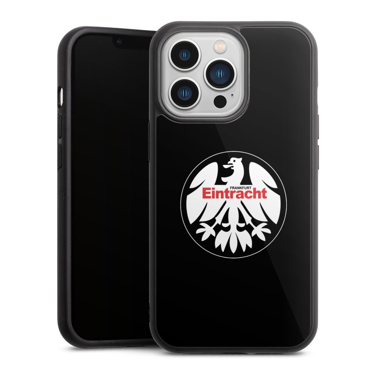 iPhone 13 Pro Handy Gallery Case Handyhülle 9H Gehärtetes Glas Rückseite Hülle Official Licensed Product Eintracht Frankfurt Sge Gallery Case