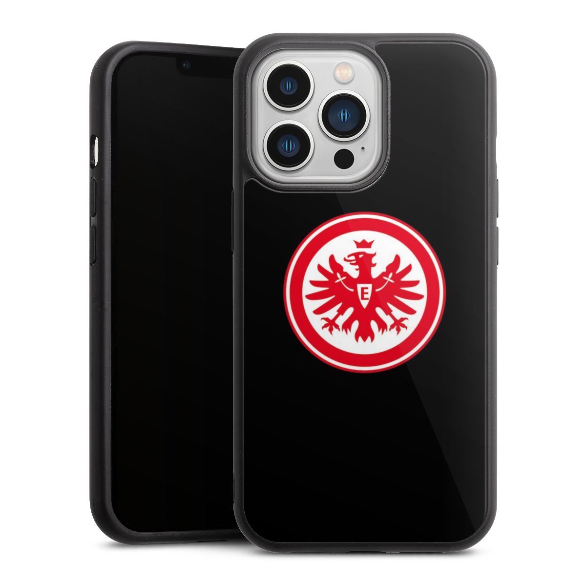 iPhone 13 Pro Handy Gallery Case Handyhülle 9H Gehärtetes Glas Rückseite Hülle Eintracht Frankfurt Sge Eagle Gallery Case