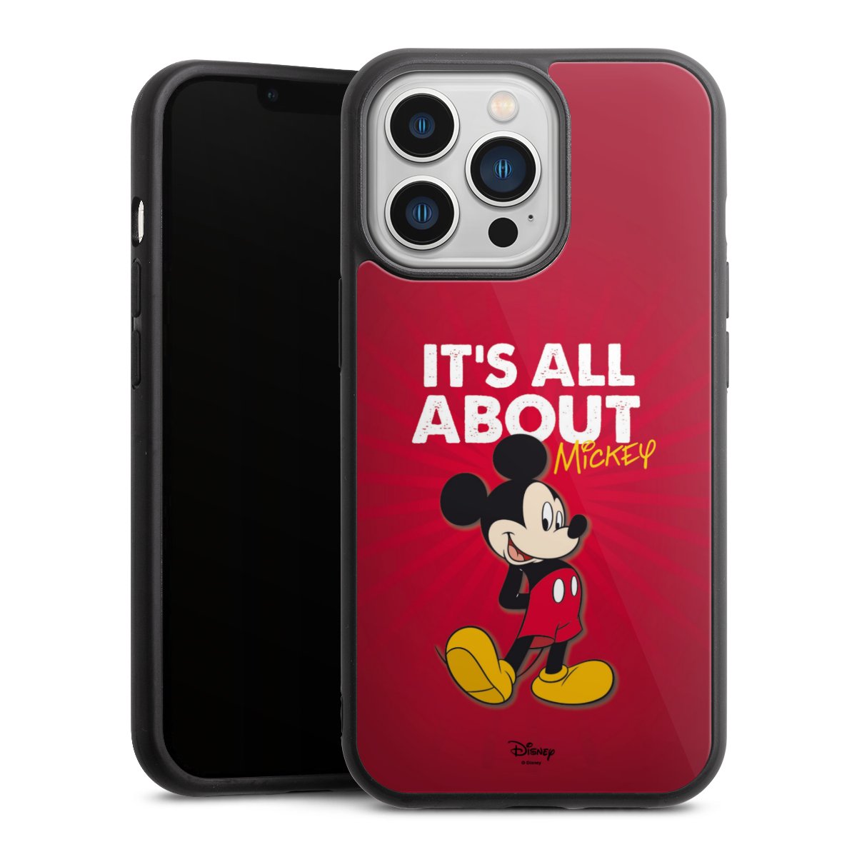 iPhone 13 Pro Handy Gallery Case Handyhülle 9H Gehärtetes Glas Rückseite Hülle Mouse Disney Official Licensed Product Gallery Case