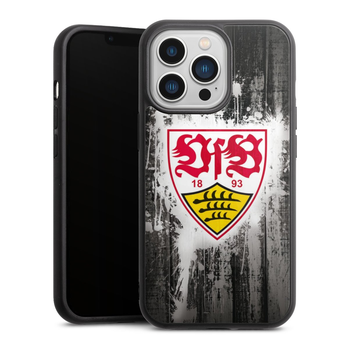 iPhone 13 Pro Handy Gallery Case Handyhülle 9H Gehärtetes Glas Rückseite Hülle Vfb Stuttgart Official Licensed Product Gallery Case