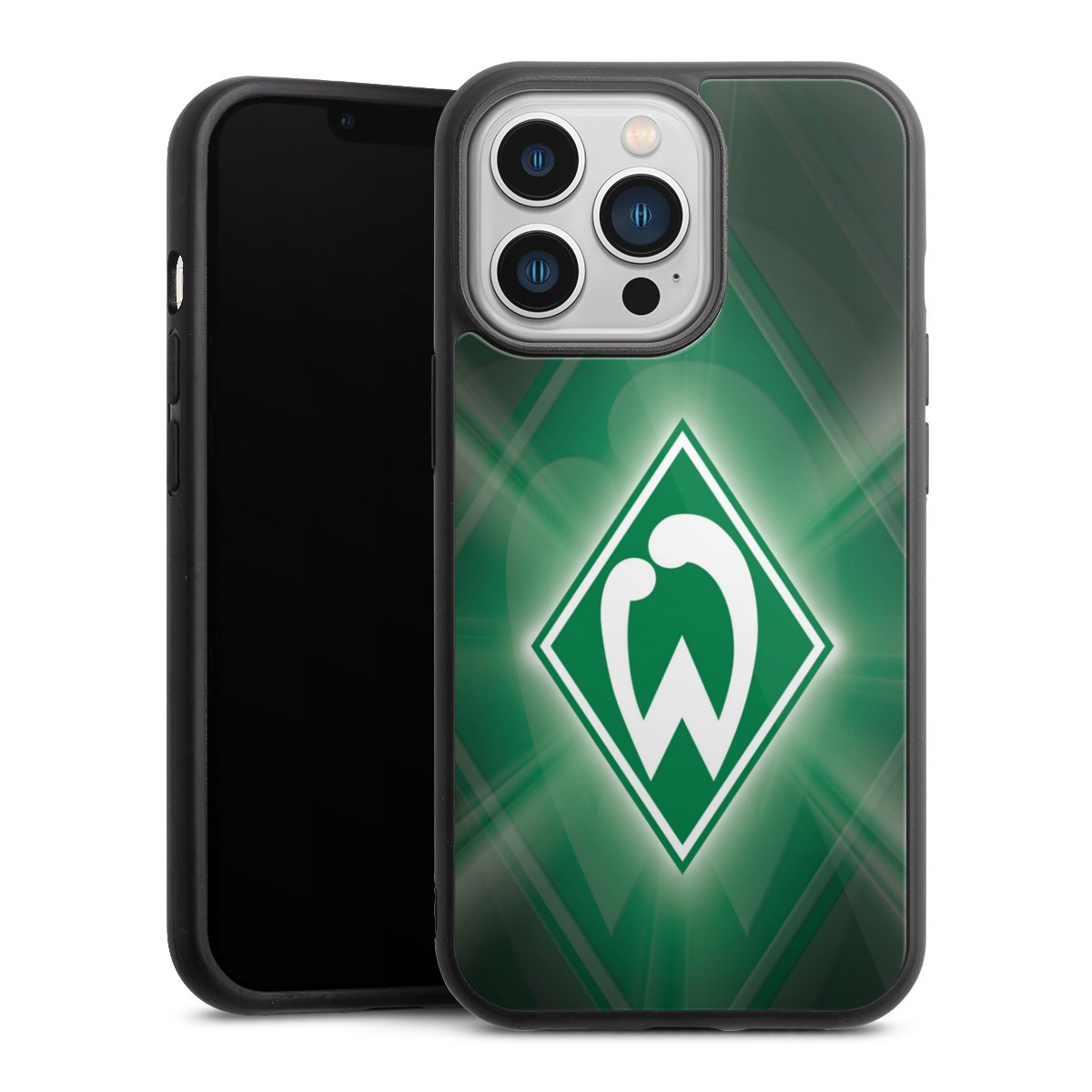 iPhone 13 Pro Handy Gallery Case Handyhülle 9H Gehärtetes Glas Rückseite Hülle Sv Werder Bremen Official Licensed Product Coat Of Arms Gallery Case