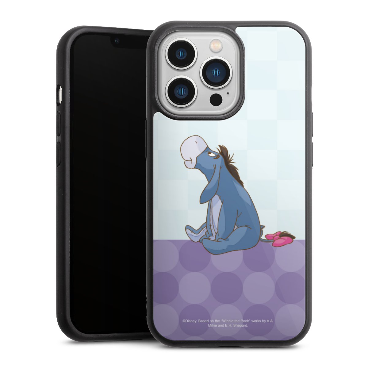 iPhone 13 Pro Handy Gallery Case Handyhülle 9H Gehärtetes Glas Rückseite Hülle Disney Donkey Winnie The Pooh Gallery Case