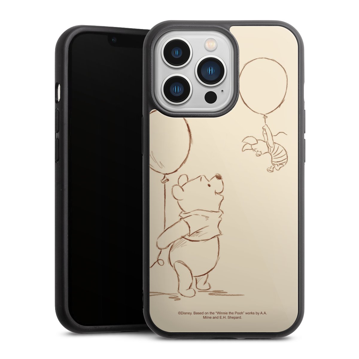 iPhone 13 Pro Handy Gallery Case Handyhülle 9H Gehärtetes Glas Rückseite Hülle Official Licensed Product Winnie The Pooh Disney Gallery Case