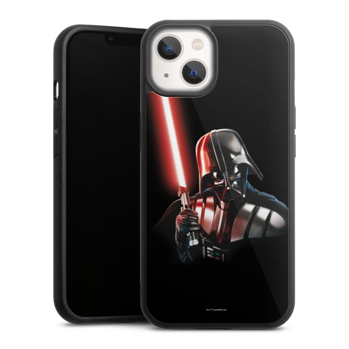 iPhone 13 Handy Gallery Case Handyhülle 9H Gehärtetes Glas Rückseite Hülle Star Wars Merchandise Darth Vader Gallery Case