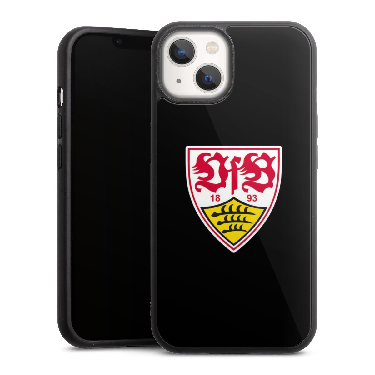 iPhone 13 Handy Gallery Case Handyhülle 9H Gehärtetes Glas Rückseite Hülle Vfb Stuttgart Official Licensed Product Coat Of Arms Gallery Case