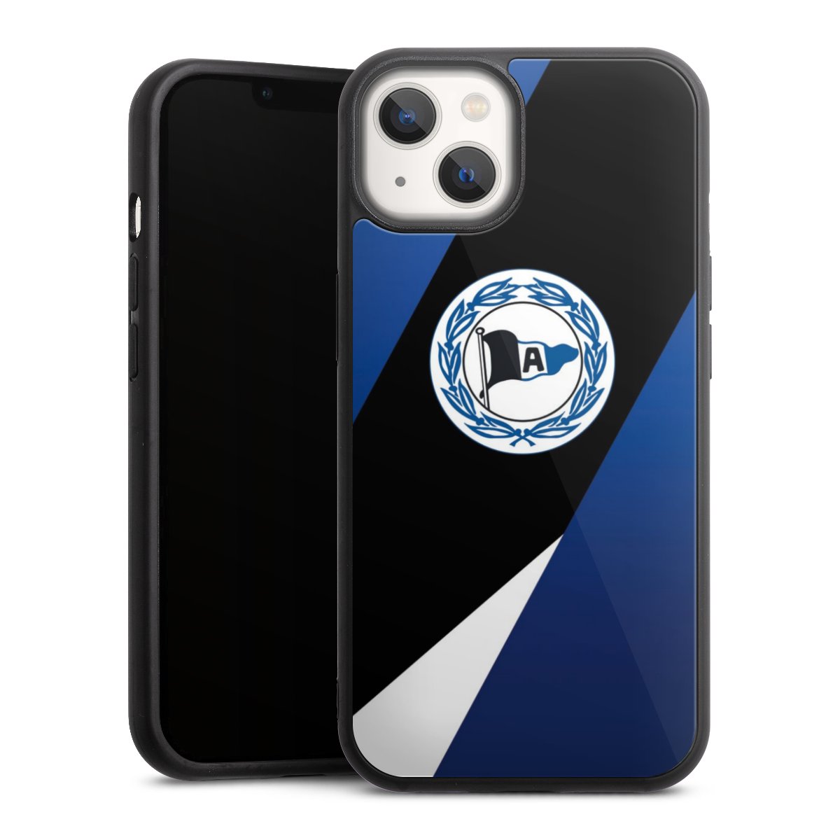 iPhone 13 Handy Gallery Case Handyhülle 9H Gehärtetes Glas Rückseite Hülle Official Licensed Product Arminia Bielefeld Dsc Gallery Case