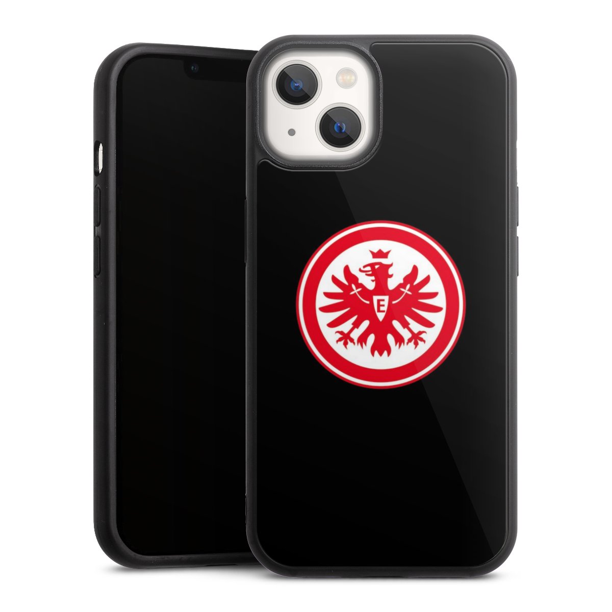 iPhone 13 Handy Gallery Case Handyhülle 9H Gehärtetes Glas Rückseite Hülle Eintracht Frankfurt Sge Eagle Gallery Case