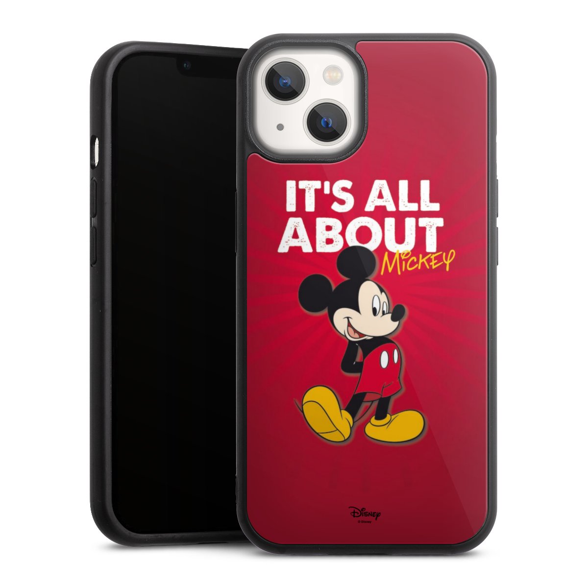 iPhone 13 Handy Gallery Case Handyhülle 9H Gehärtetes Glas Rückseite Hülle Mouse Disney Official Licensed Product Gallery Case