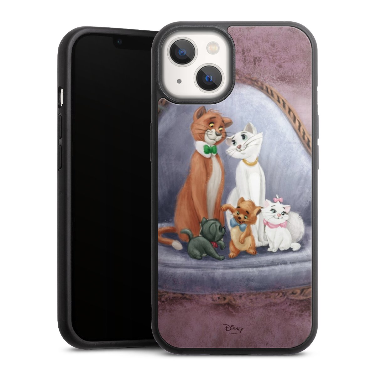 iPhone 13 Handy Gallery Case Handyhülle 9H Gehärtetes Glas Rückseite Hülle Official Licensed Product Disney Aristocats Gallery Case