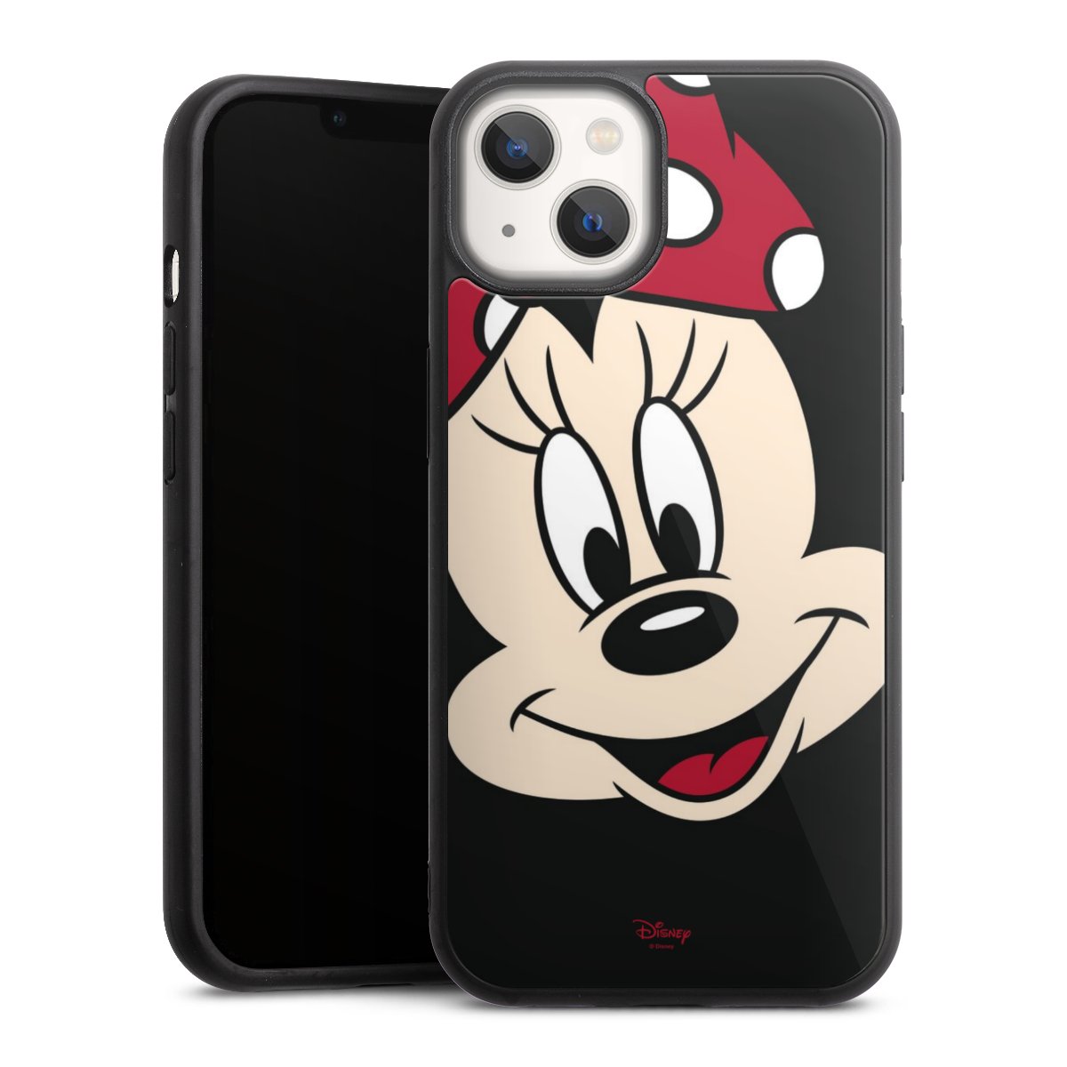 iPhone 13 Handy Gallery Case Handyhülle 9H Gehärtetes Glas Rückseite Hülle Minnie Mouse Official Licensed Product Disney Gallery Case