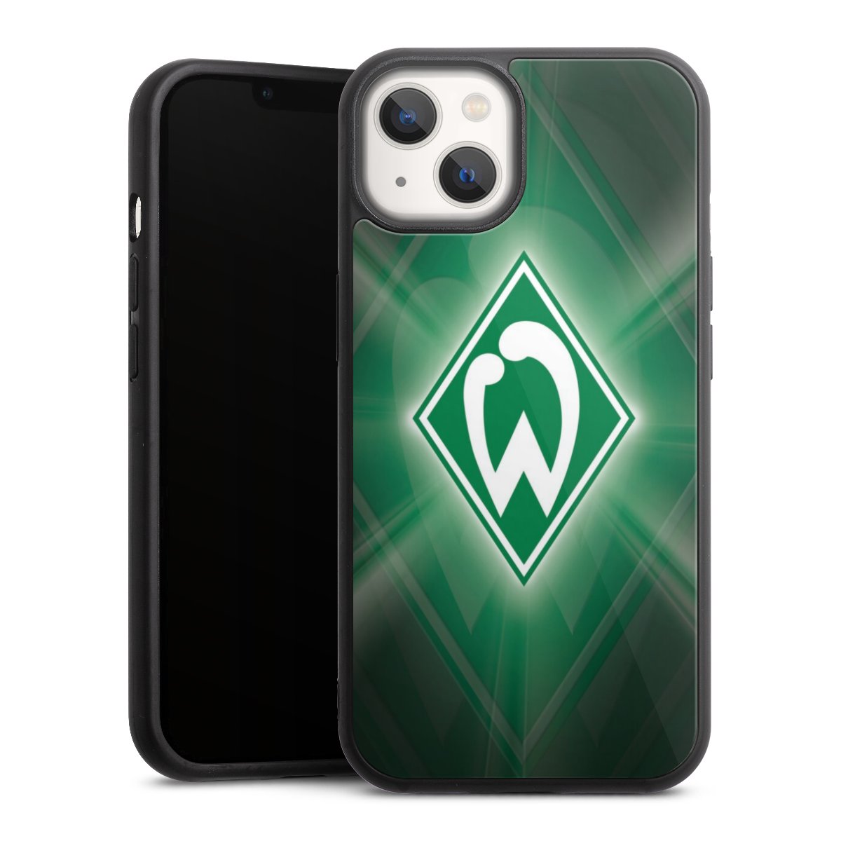 iPhone 13 Handy Gallery Case Handyhülle 9H Gehärtetes Glas Rückseite Hülle Sv Werder Bremen Official Licensed Product Coat Of Arms Gallery Case