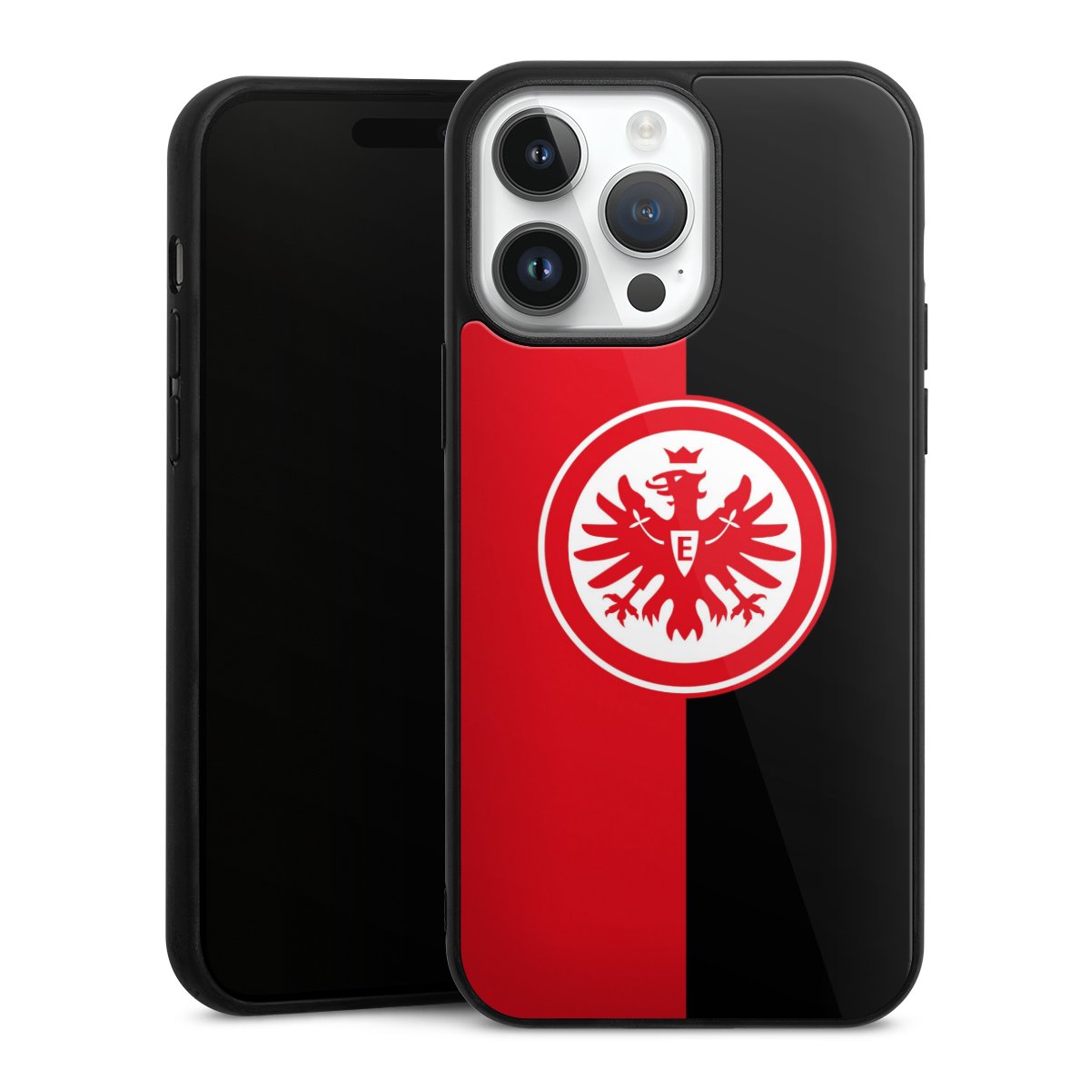 iPhone 14 Pro Max Handy Gallery Case Handyhülle 9H Gehärtetes Glas Rückseite Hülle Official Licensed Product Eintracht Frankfurt Sge Gallery Case