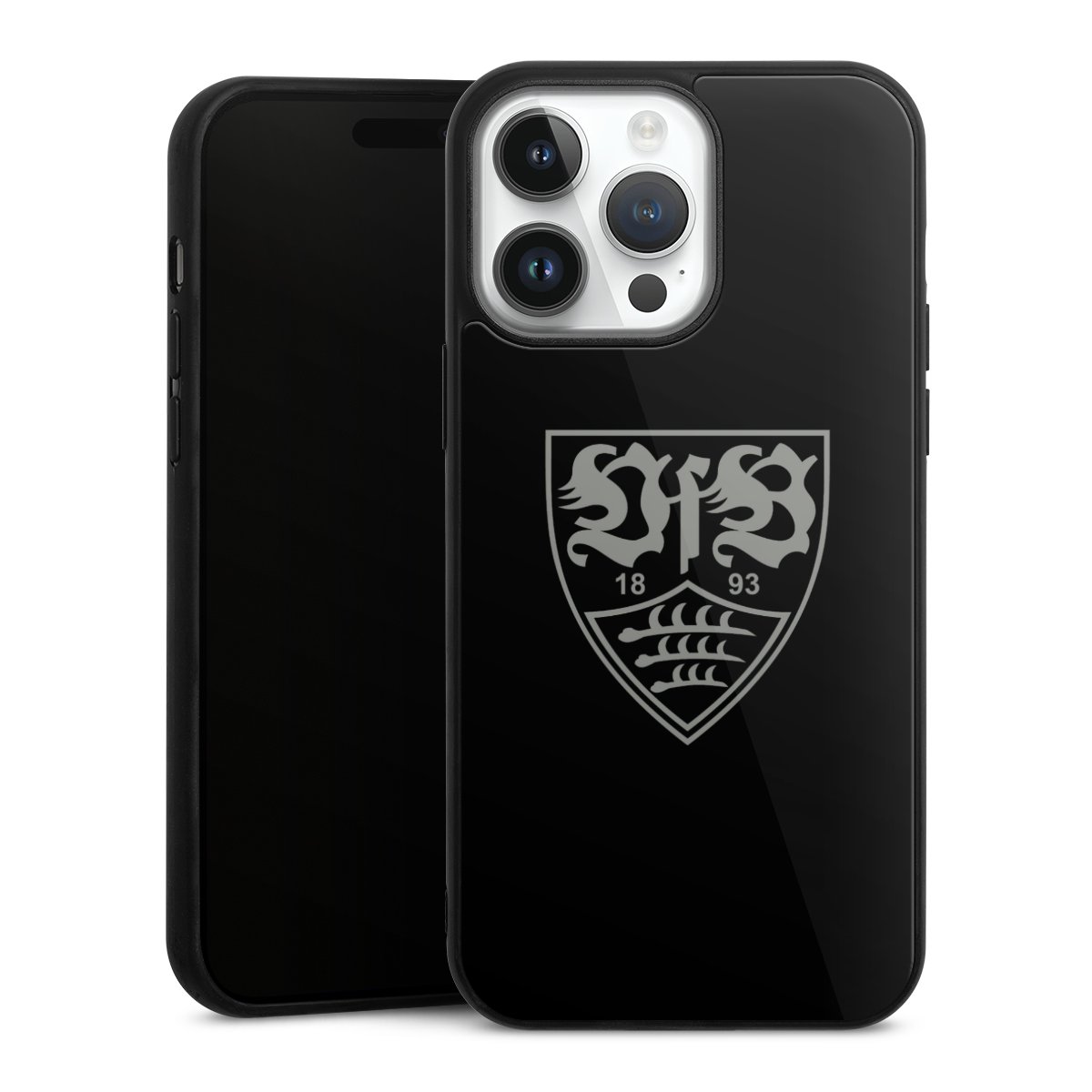 iPhone 14 Pro Max Handy Gallery Case Handyhülle 9H Gehärtetes Glas Rückseite Hülle Official Licensed Product Vfb Stuttgart Gallery Case