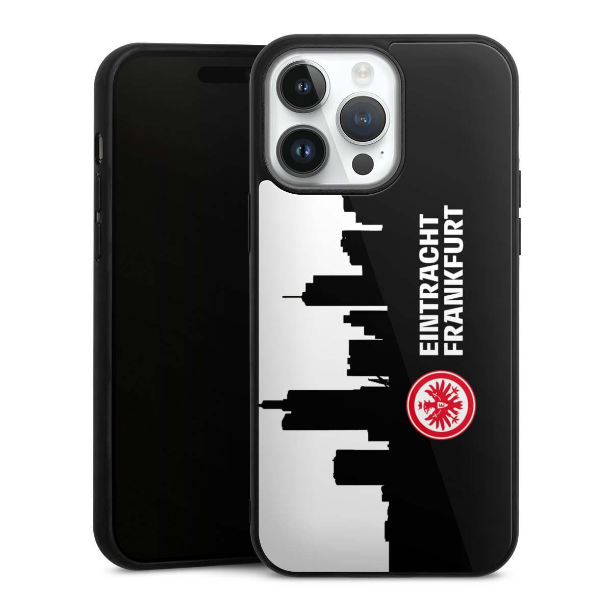 iPhone 14 Pro Max Handy Gallery Case Handyhülle 9H Gehärtetes Glas Rückseite Hülle Sge Eintracht Frankfurt Official Licensed Product Gallery Case