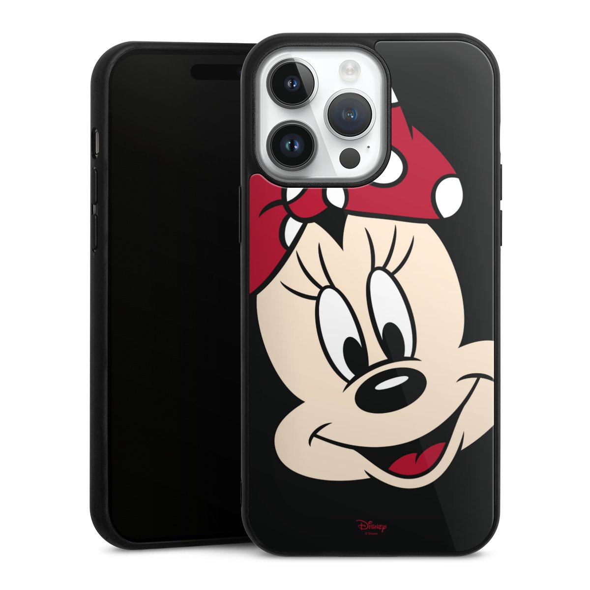 iPhone 14 Pro Max Handy Gallery Case Handyhülle 9H Gehärtetes Glas Rückseite Hülle Minnie Mouse Official Licensed Product Disney Gallery Case