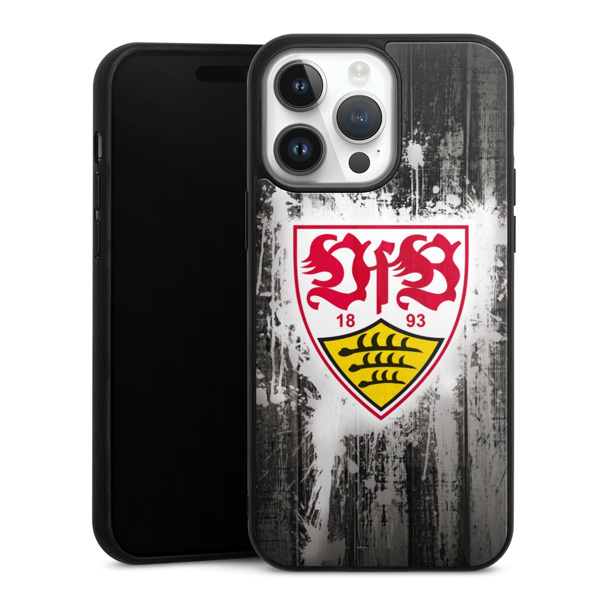 iPhone 14 Pro Max Handy Gallery Case Handyhülle 9H Gehärtetes Glas Rückseite Hülle Vfb Stuttgart Official Licensed Product Gallery Case