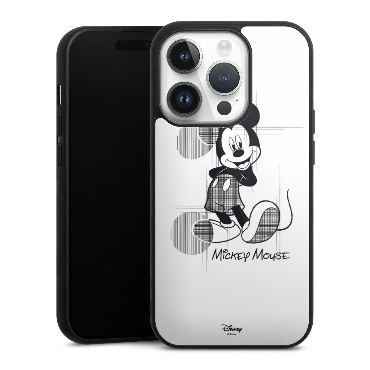 iPhone 14 Pro Handy Gallery Case Handyhülle 9H Gehärtetes Glas Rückseite Hülle Disney Official Licensed Product Mickey Mouse Gallery Case