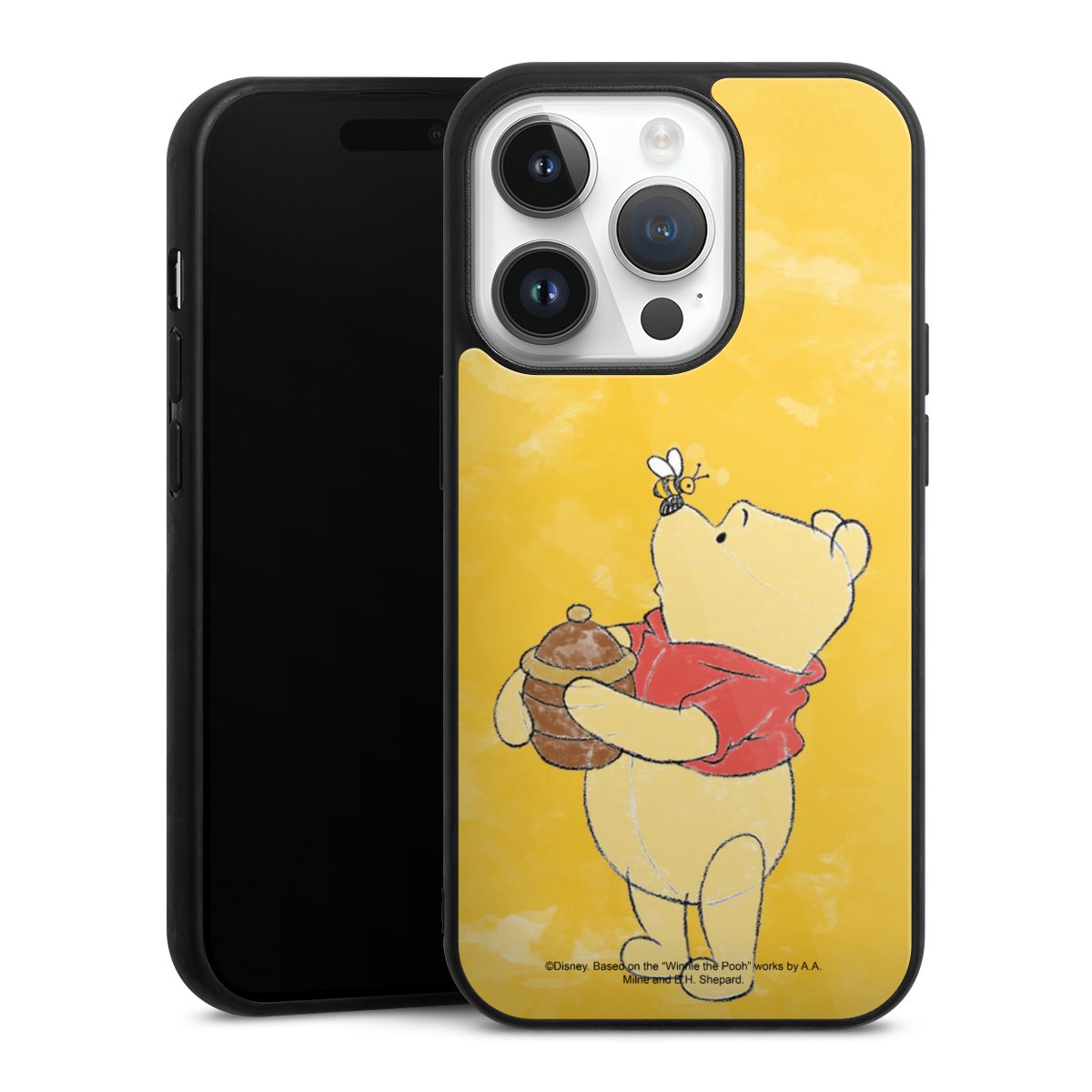 iPhone 14 Pro Handy Gallery Case Handyhülle 9H Gehärtetes Glas Rückseite Hülle Official Licensed Product Winnie The Pooh Disney Gallery Case