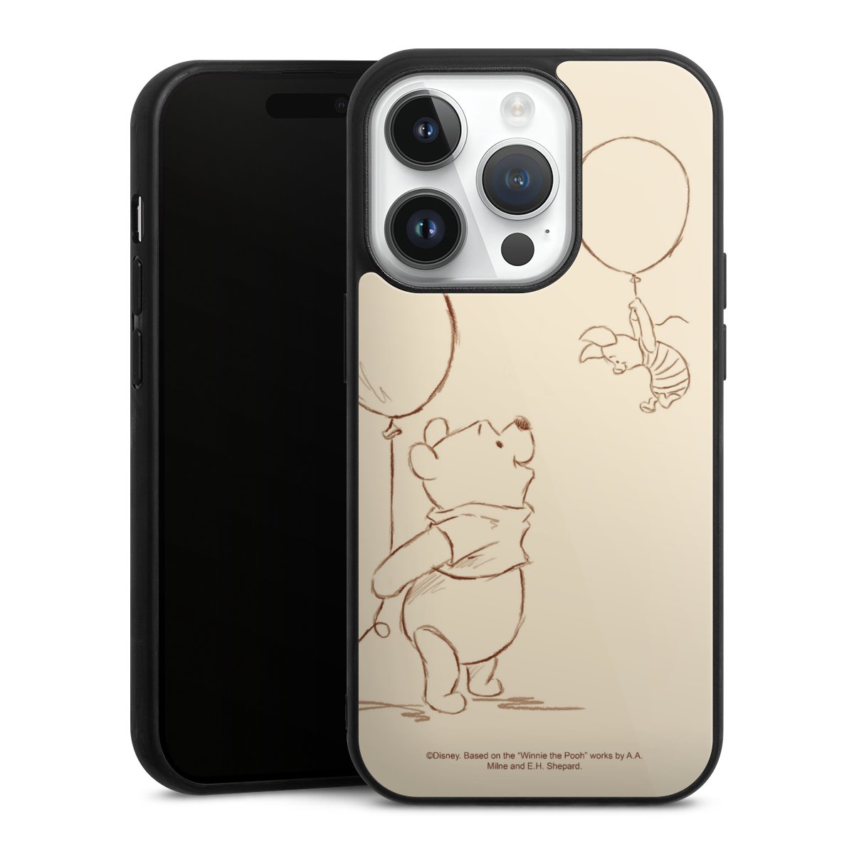 iPhone 14 Pro Handy Gallery Case Handyhülle 9H Gehärtetes Glas Rückseite Hülle Official Licensed Product Winnie The Pooh Disney Gallery Case