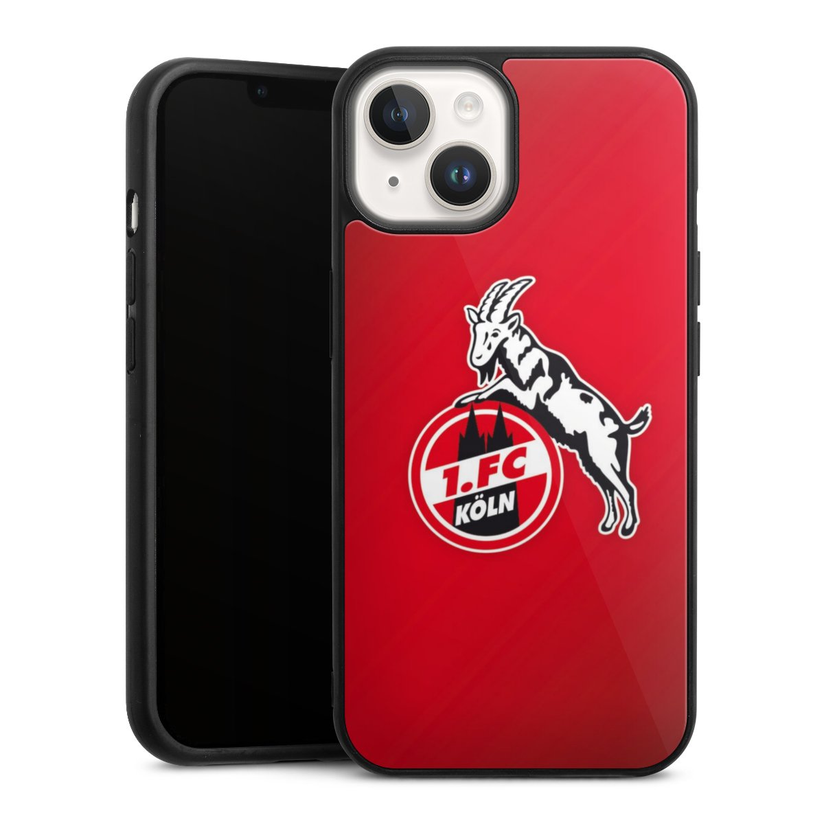 iPhone 14 Handy Gallery Case Handyhülle 9H Gehärtetes Glas Rückseite Hülle Official Licensed Product Effzeh 1. Fc Köln Gallery Case