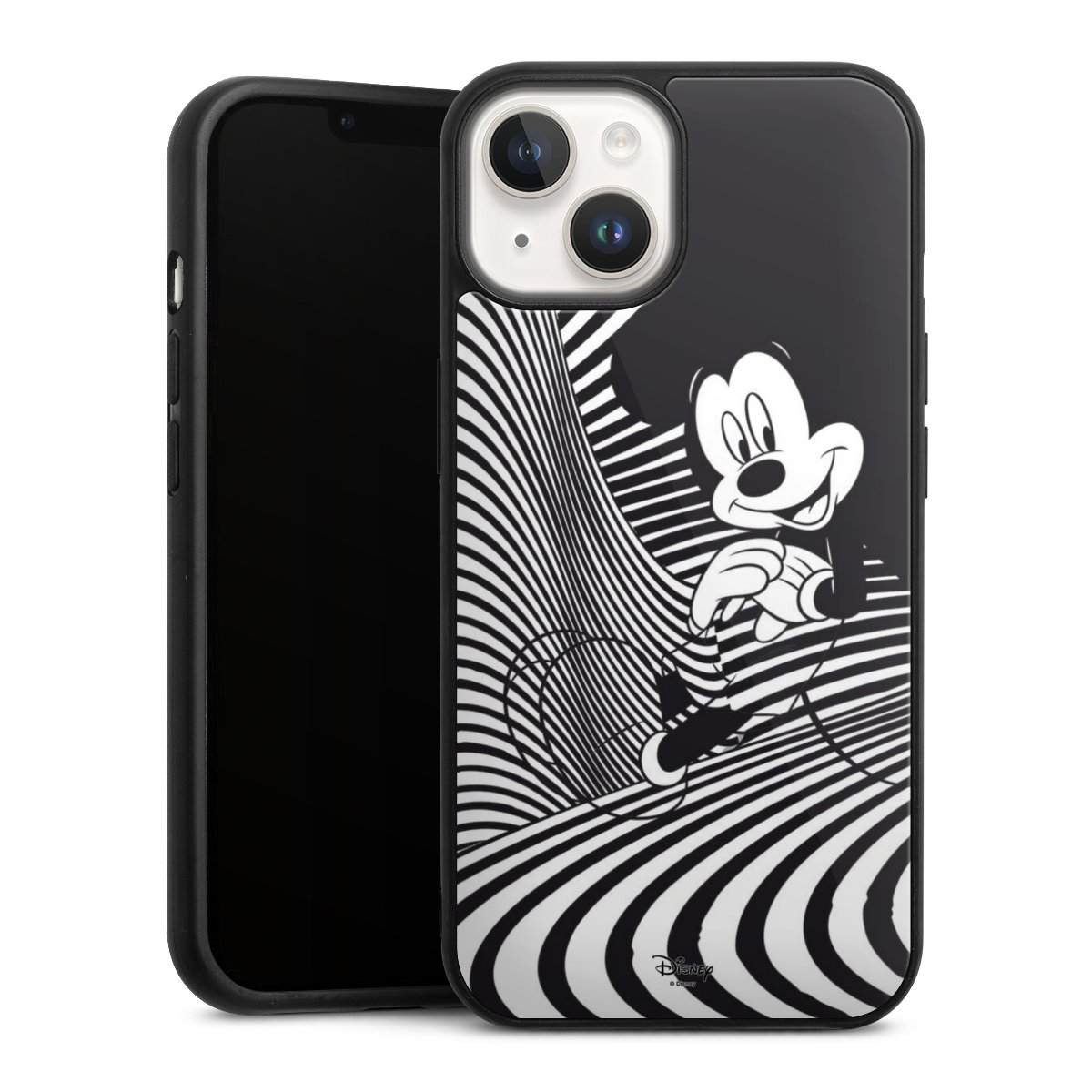 iPhone 14 Handy Gallery Case Handyhülle 9H Gehärtetes Glas Rückseite Hülle Disney Official Licensed Product Mickey Mouse Gallery Case