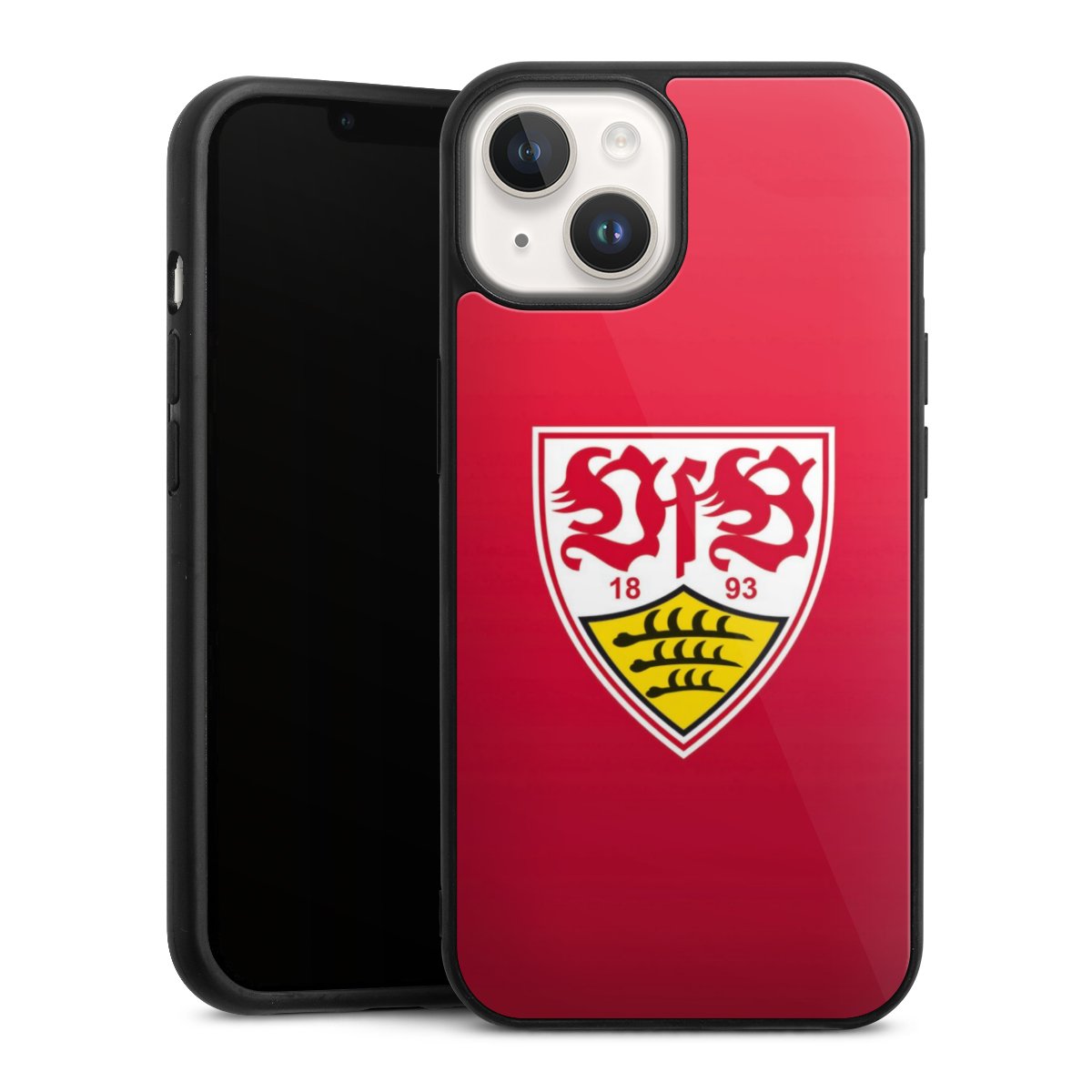 iPhone 14 Handy Gallery Case Handyhülle 9H Gehärtetes Glas Rückseite Hülle Official Licensed Product Vfb Stuttgart Gallery Case