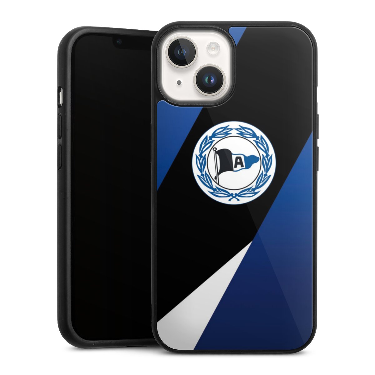 iPhone 14 Handy Gallery Case Handyhülle 9H Gehärtetes Glas Rückseite Hülle Official Licensed Product Arminia Bielefeld Dsc Gallery Case