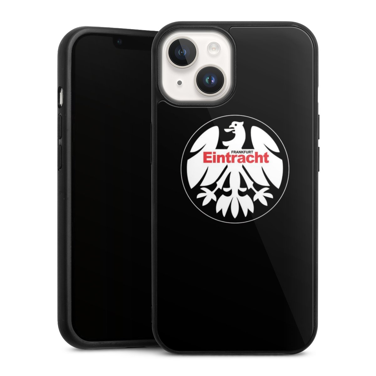 iPhone 14 Handy Gallery Case Handyhülle 9H Gehärtetes Glas Rückseite Hülle Official Licensed Product Eintracht Frankfurt Sge Gallery Case