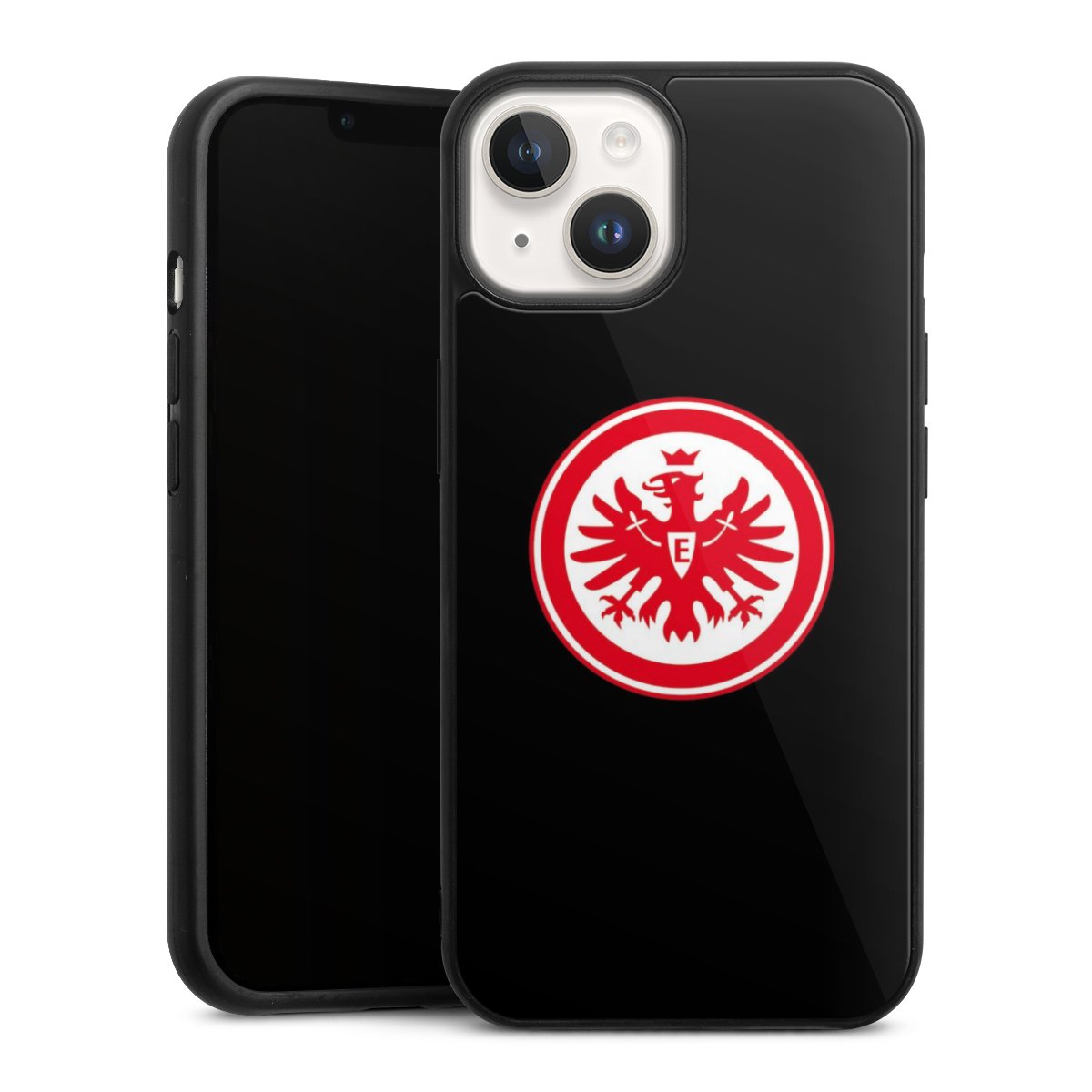 iPhone 14 Handy Gallery Case Handyhülle 9H Gehärtetes Glas Rückseite Hülle Eintracht Frankfurt Sge Eagle Gallery Case