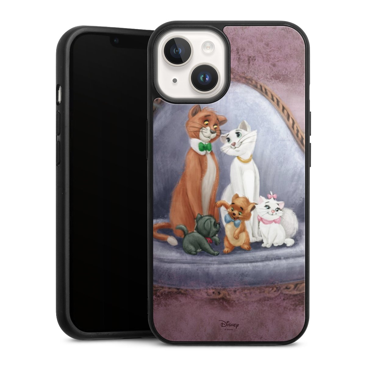 iPhone 14 Handy Gallery Case Handyhülle 9H Gehärtetes Glas Rückseite Hülle Official Licensed Product Disney Aristocats Gallery Case