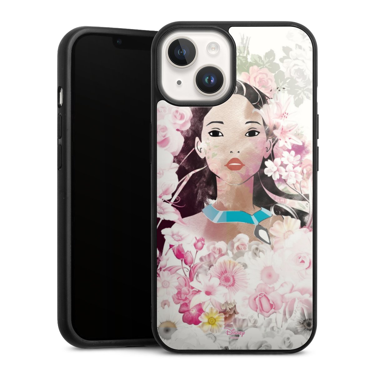 iPhone 14 Handy Gallery Case Handyhülle 9H Gehärtetes Glas Rückseite Hülle Pocahontas Official Licensed Product Disney Gallery Case