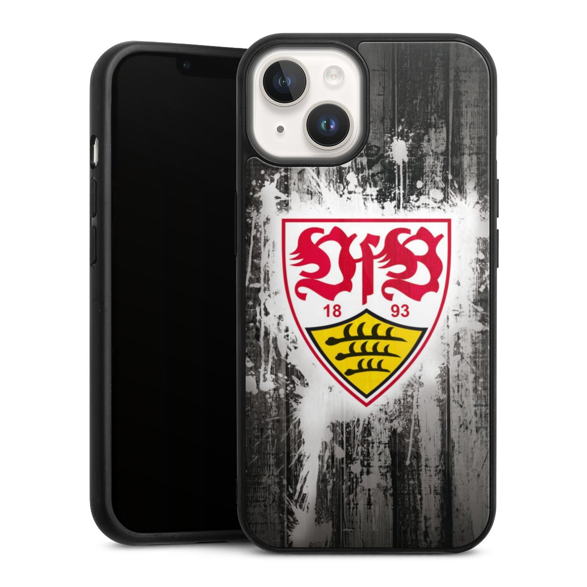 iPhone 14 Handy Gallery Case Handyhülle 9H Gehärtetes Glas Rückseite Hülle Vfb Stuttgart Official Licensed Product Gallery Case