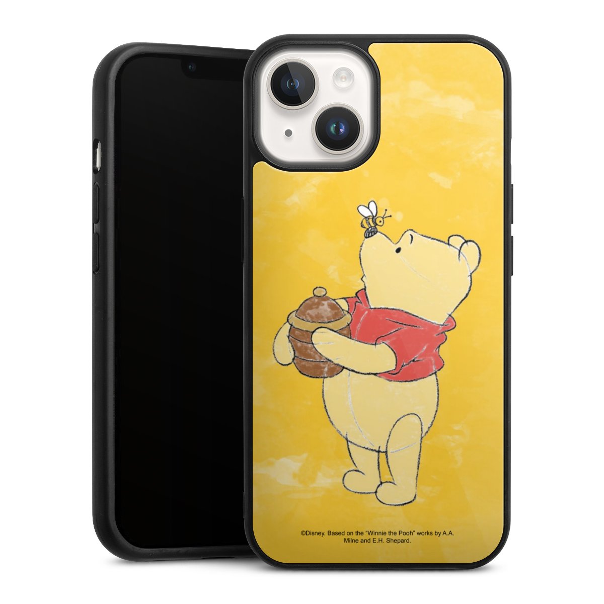 iPhone 14 Handy Gallery Case Handyhülle 9H Gehärtetes Glas Rückseite Hülle Official Licensed Product Winnie The Pooh Disney Gallery Case