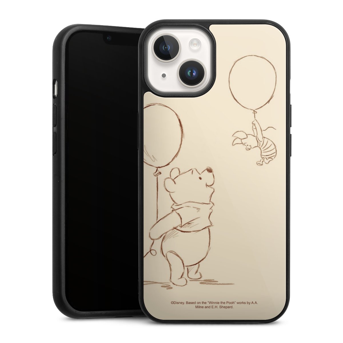 iPhone 14 Handy Gallery Case Handyhülle 9H Gehärtetes Glas Rückseite Hülle Official Licensed Product Winnie The Pooh Disney Gallery Case