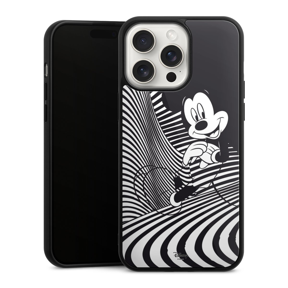 iPhone 15 Pro Max Handy Gallery Case Handyhülle 9H Gehärtetes Glas Rückseite Hülle Disney Official Licensed Product Mickey Mouse Gallery Case