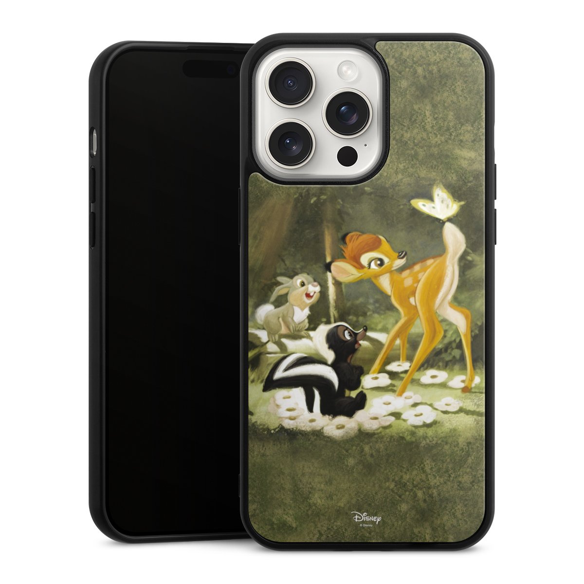 iPhone 15 Pro Max Handy Gallery Case Handyhülle 9H Gehärtetes Glas Rückseite Hülle Disney Official Licensed Product Bambi Gallery Case