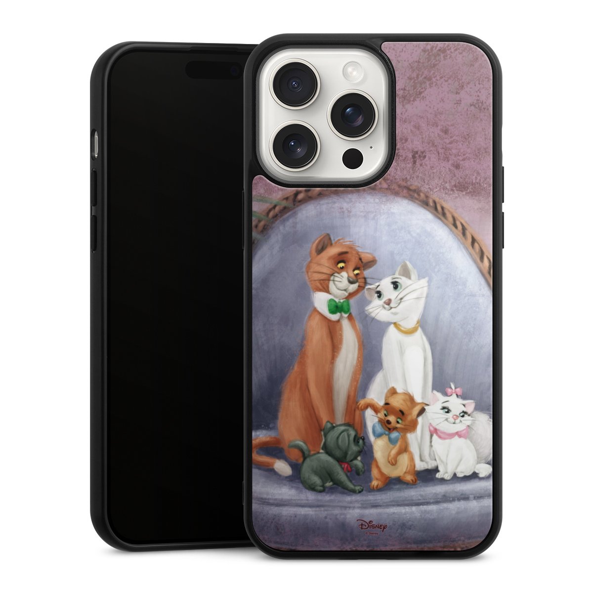 iPhone 15 Pro Max Handy Gallery Case Handyhülle 9H Gehärtetes Glas Rückseite Hülle Official Licensed Product Disney Aristocats Gallery Case