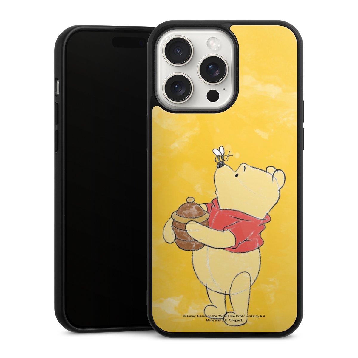 iPhone 15 Pro Max Handy Gallery Case Handyhülle 9H Gehärtetes Glas Rückseite Hülle Official Licensed Product Winnie The Pooh Disney Gallery Case