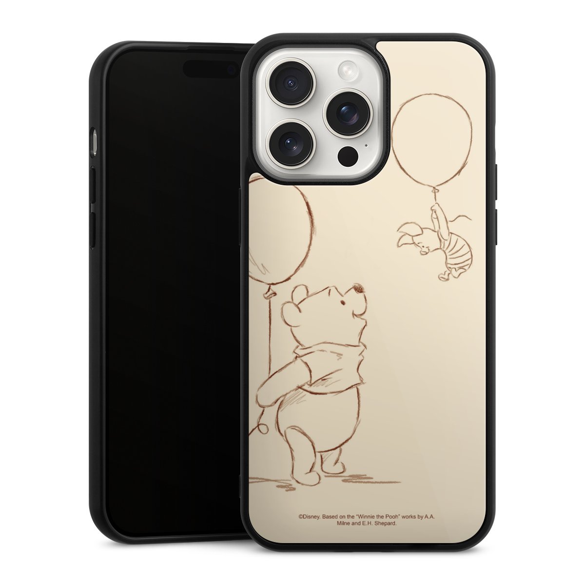 iPhone 15 Pro Max Handy Gallery Case Handyhülle 9H Gehärtetes Glas Rückseite Hülle Official Licensed Product Winnie The Pooh Disney Gallery Case