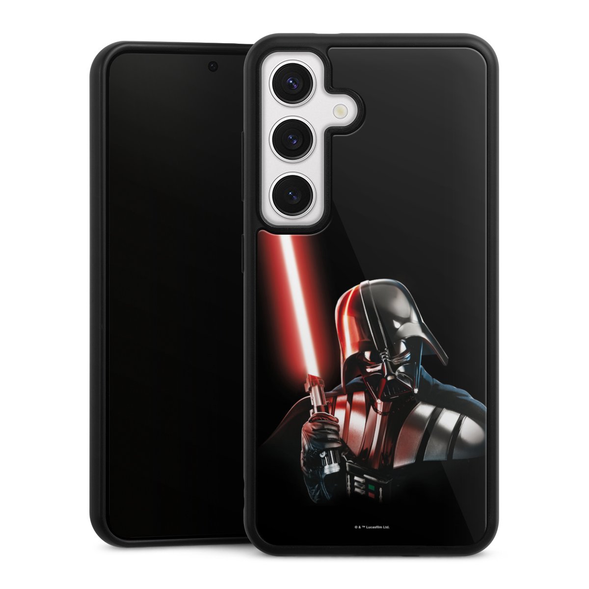 Galaxy S24 Handy Gallery Case Handyhülle 9H Gehärtetes Glas Rückseite Hülle Star Wars Merchandise Darth Vader Gallery Case