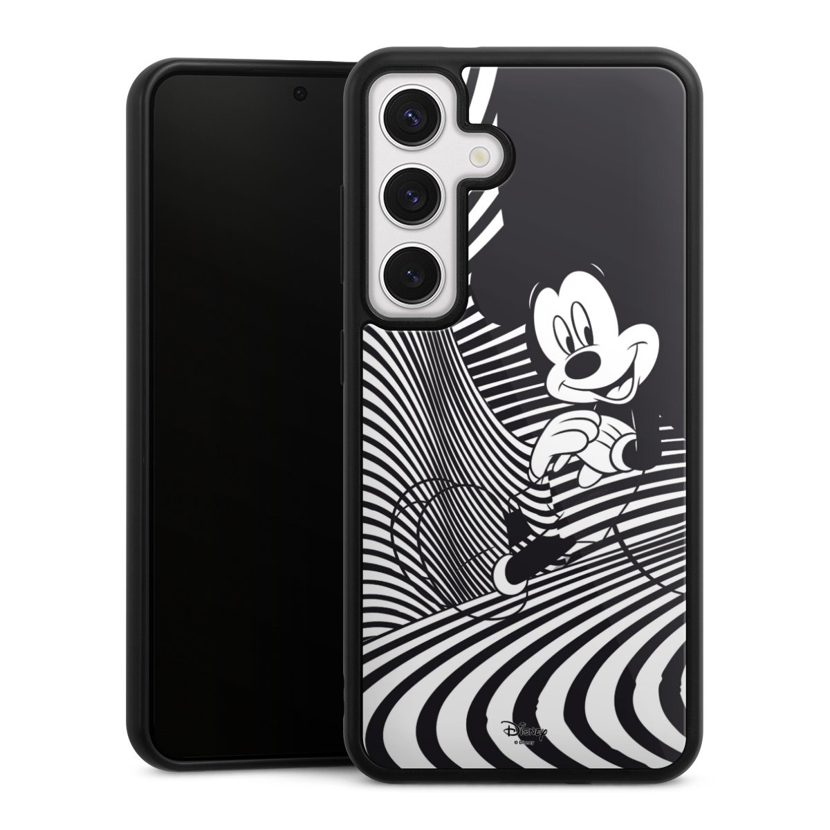 Galaxy S24 Handy Gallery Case Handyhülle 9H Gehärtetes Glas Rückseite Hülle Disney Official Licensed Product Mickey Mouse Gallery Case