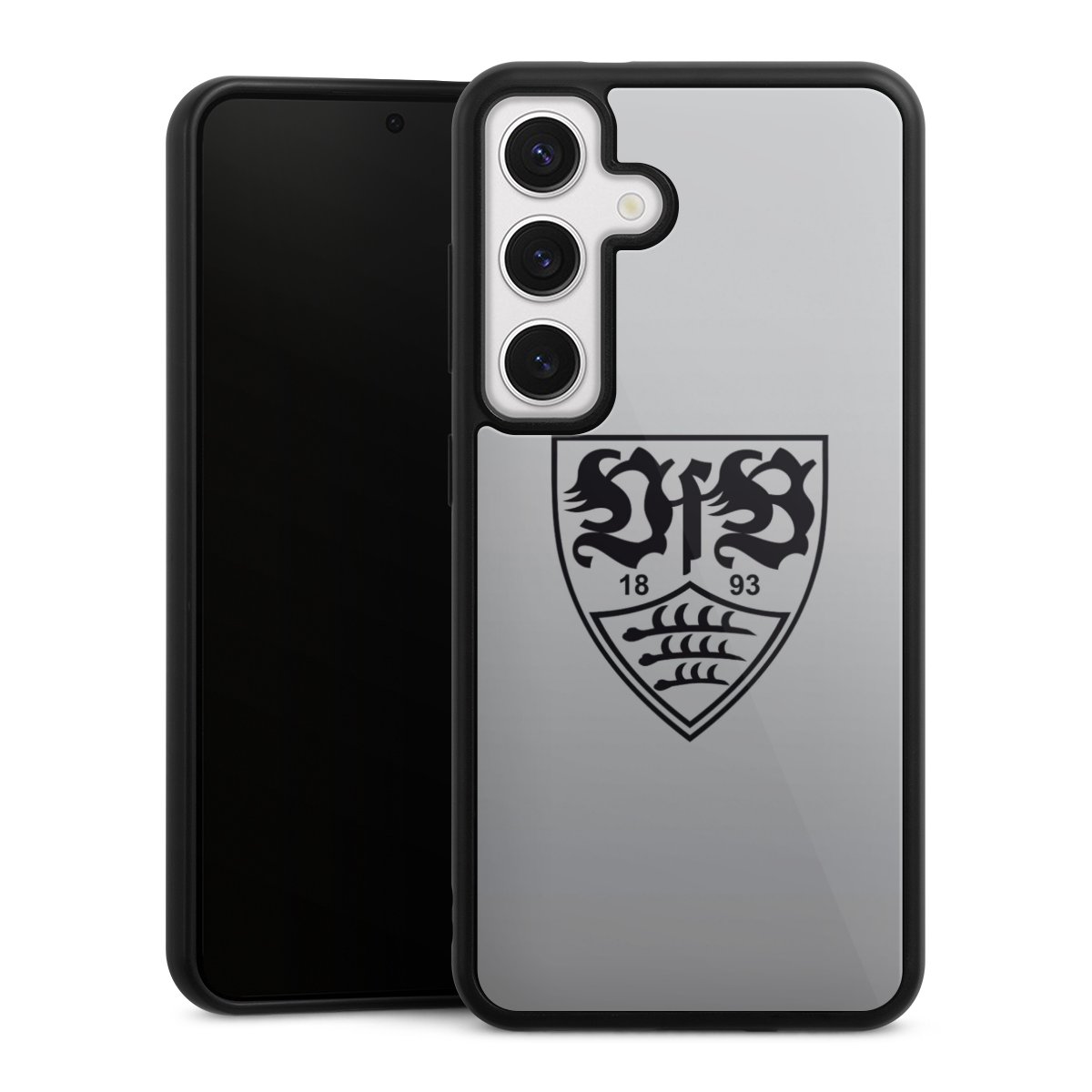 Galaxy S24 Handy Gallery Case Handyhülle 9H Gehärtetes Glas Rückseite Hülle Logo Vfb Stuttgart Official Licensed Product Gallery Case