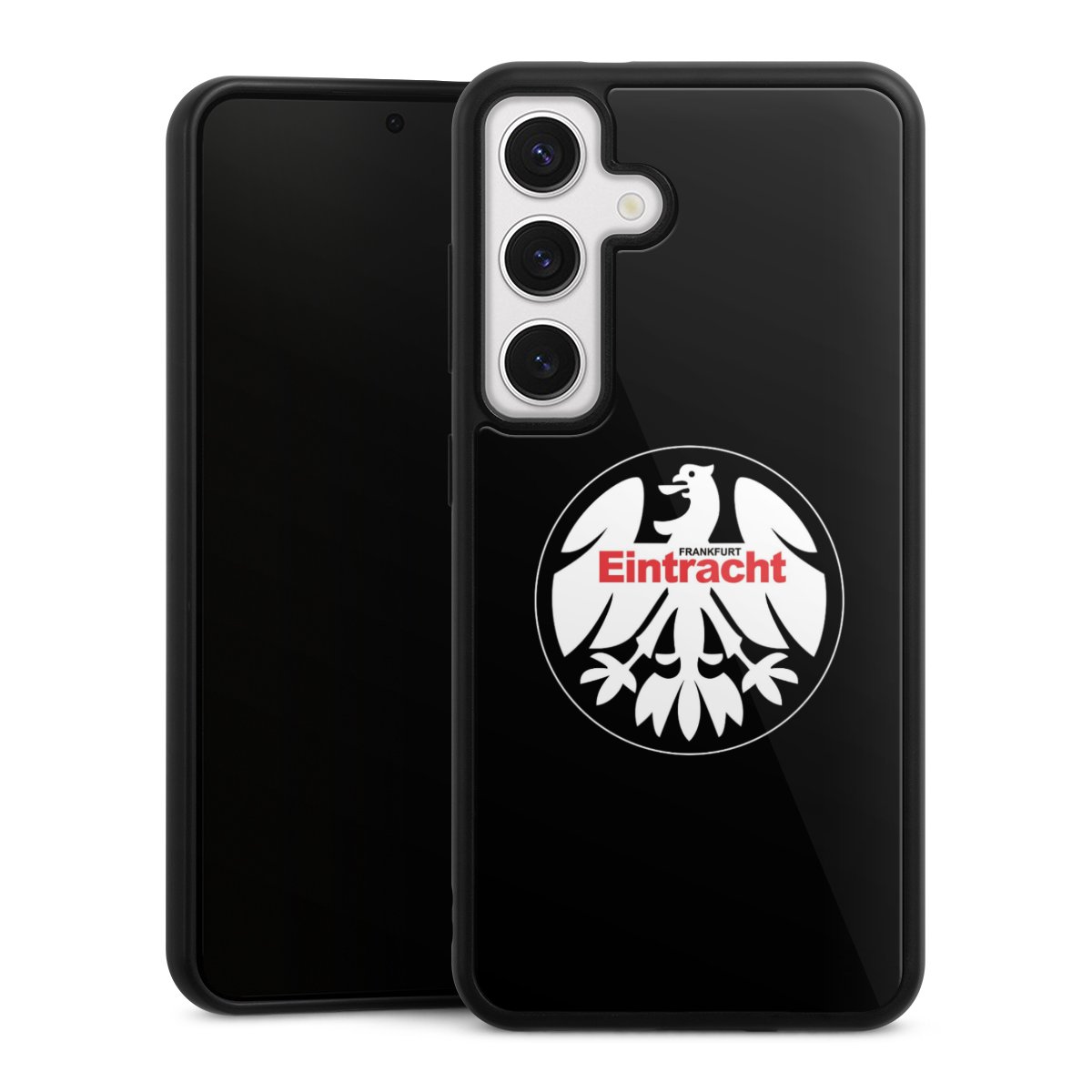 Galaxy S24 Handy Gallery Case Handyhülle 9H Gehärtetes Glas Rückseite Hülle Official Licensed Product Eintracht Frankfurt Sge Gallery Case