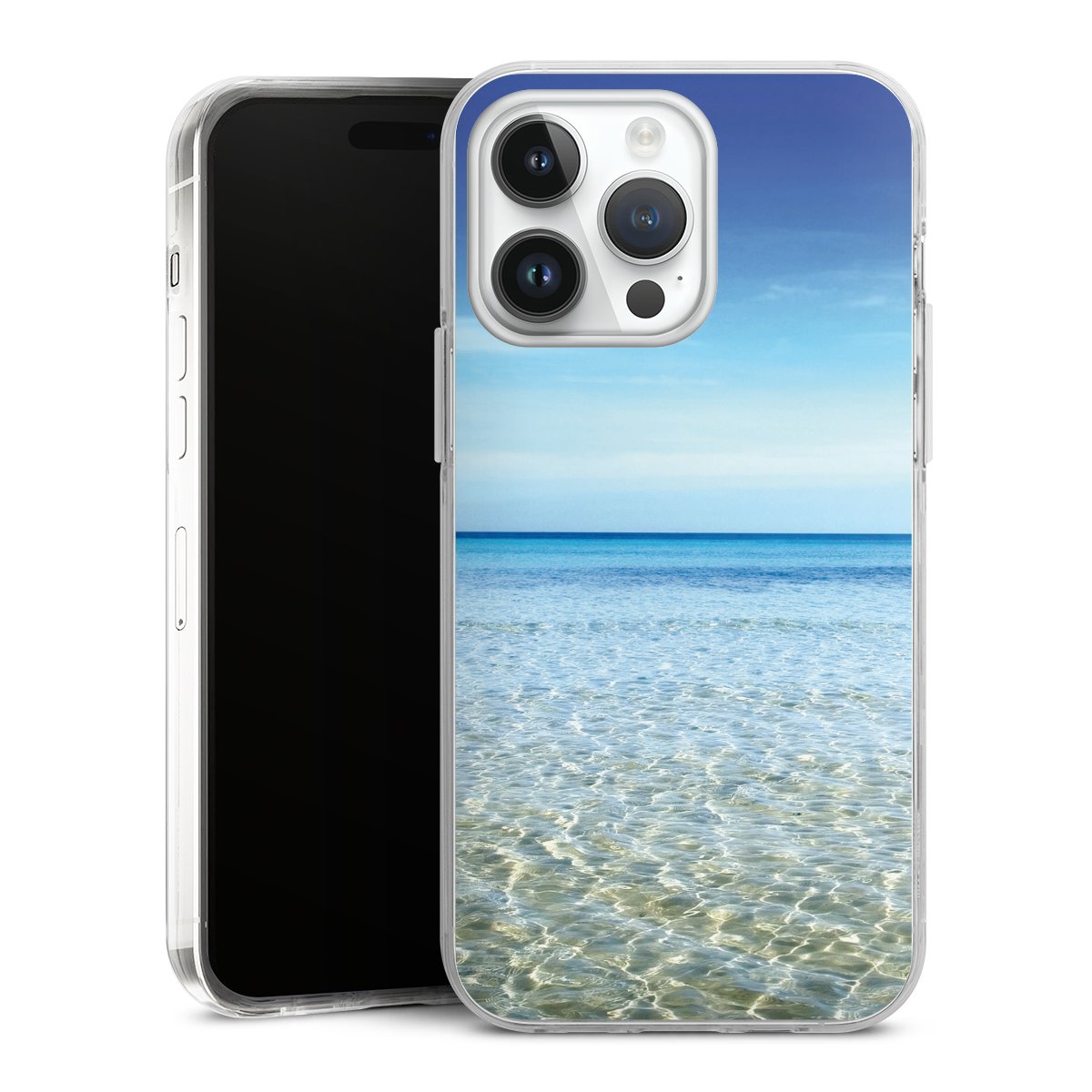 iPhone 14 Pro Max Handy Case Handyhülle transparent Hülle Urlaub Sky Ocean Hard Case