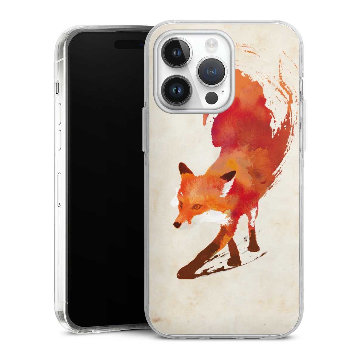 iPhone 14 Pro Max Handy Case Handyhülle transparent Hülle Fox Graphic Hard Case