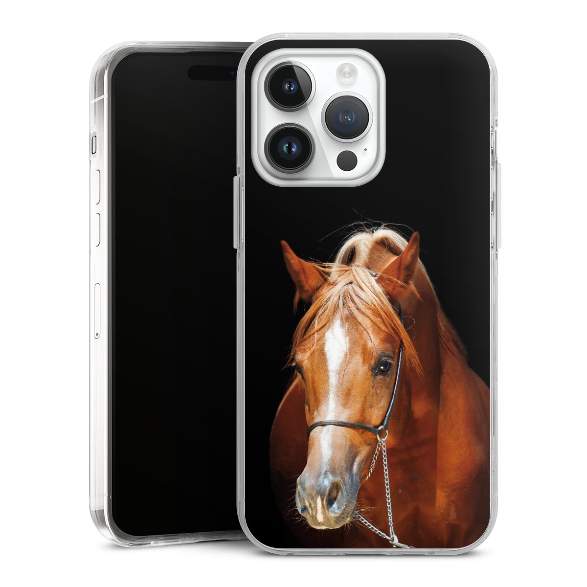 iPhone 14 Pro Max Handy Case Handyhülle transparent Hülle Mare Horse Hobby Hard Case